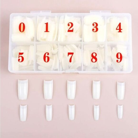 Boxed Manicure Nail Tips Set 500 Pieces - Picture 1 of 6